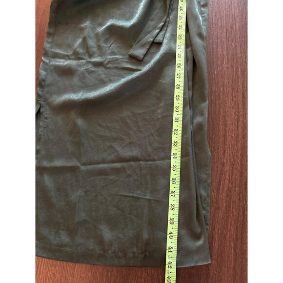 Lulus Fall In Love Forest Green Midi Wrap Dress Size Small - Picture 7 of 8